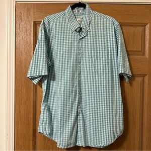 Peter Millar gingham weekender wash short sleeve button up shirt